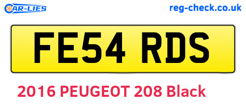 FE54RDS are the vehicle registration plates.