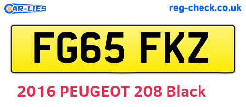 FG65FKZ are the vehicle registration plates.