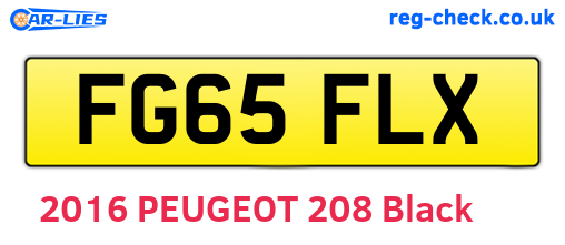 FG65FLX are the vehicle registration plates.