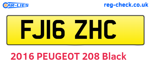 FJ16ZHC are the vehicle registration plates.