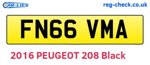 FN66VMA are the vehicle registration plates.