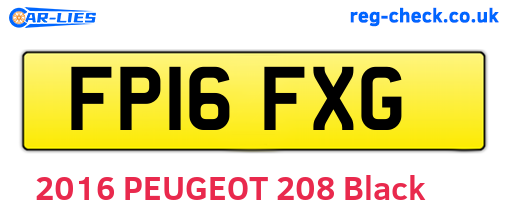 FP16FXG are the vehicle registration plates.