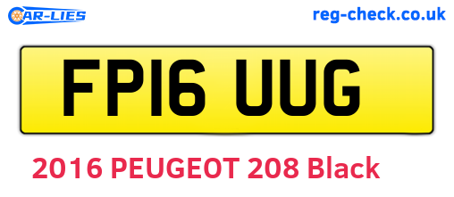 FP16UUG are the vehicle registration plates.