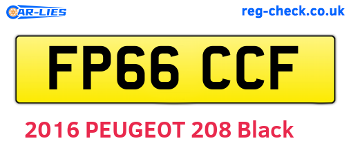 FP66CCF are the vehicle registration plates.
