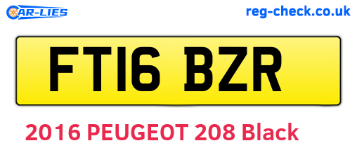 FT16BZR are the vehicle registration plates.