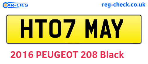 HT07MAY are the vehicle registration plates.