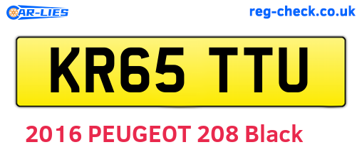 KR65TTU are the vehicle registration plates.
