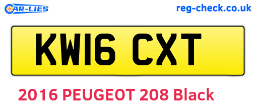 KW16CXT are the vehicle registration plates.