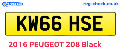 KW66HSE are the vehicle registration plates.