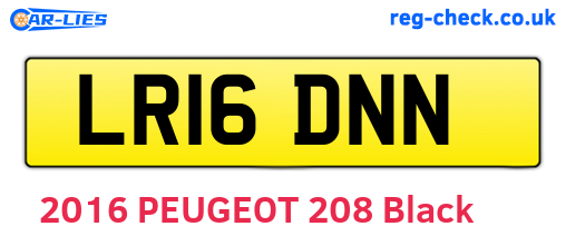 LR16DNN are the vehicle registration plates.