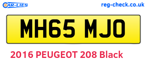 MH65MJO are the vehicle registration plates.