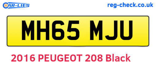 MH65MJU are the vehicle registration plates.