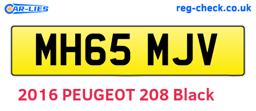 MH65MJV are the vehicle registration plates.