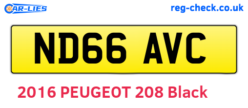 ND66AVC are the vehicle registration plates.