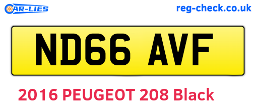 ND66AVF are the vehicle registration plates.