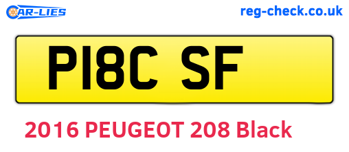 P18CSF are the vehicle registration plates.