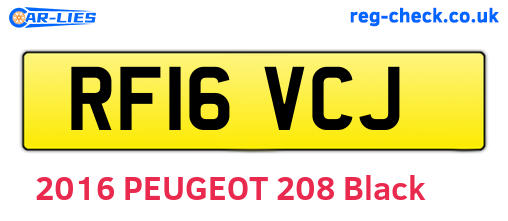 RF16VCJ are the vehicle registration plates.