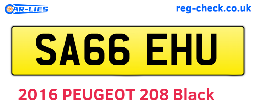 SA66EHU are the vehicle registration plates.