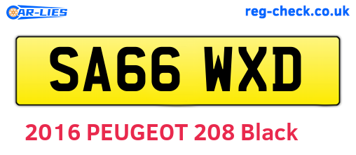 SA66WXD are the vehicle registration plates.