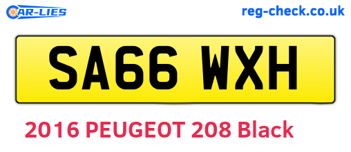 SA66WXH are the vehicle registration plates.