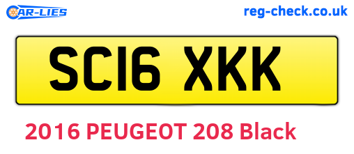 SC16XKK are the vehicle registration plates.