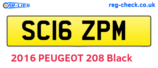 SC16ZPM are the vehicle registration plates.