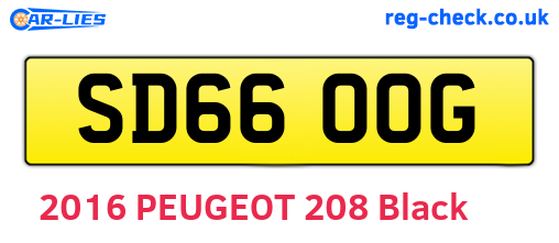 SD66OOG are the vehicle registration plates.