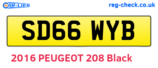 SD66WYB are the vehicle registration plates.