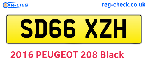 SD66XZH are the vehicle registration plates.