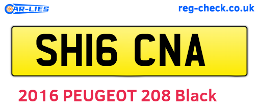 SH16CNA are the vehicle registration plates.
