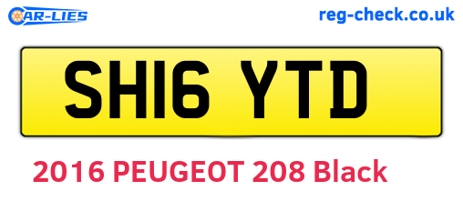 SH16YTD are the vehicle registration plates.