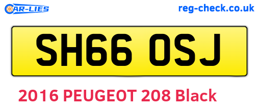 SH66OSJ are the vehicle registration plates.