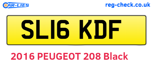 SL16KDF are the vehicle registration plates.