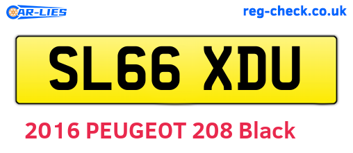 SL66XDU are the vehicle registration plates.