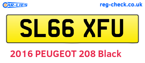 SL66XFU are the vehicle registration plates.