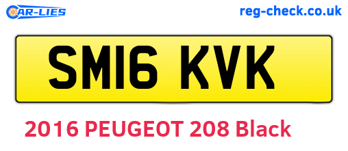 SM16KVK are the vehicle registration plates.