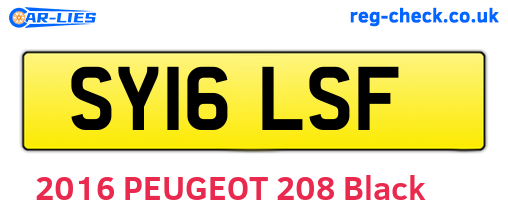 SY16LSF are the vehicle registration plates.