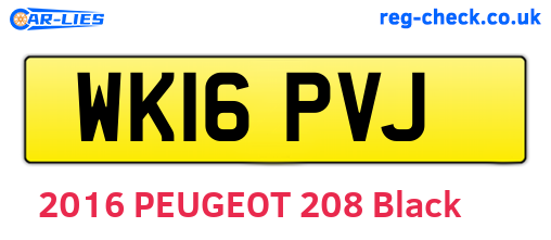 WK16PVJ are the vehicle registration plates.