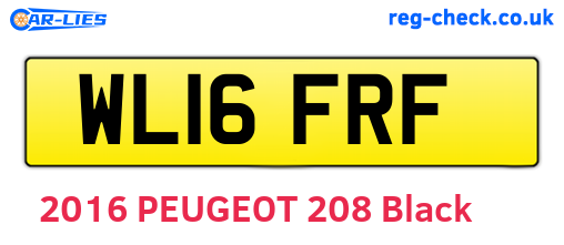 WL16FRF are the vehicle registration plates.