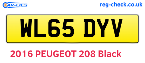 WL65DYV are the vehicle registration plates.