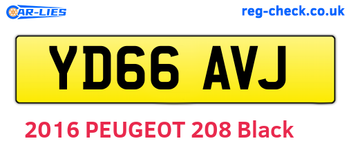 YD66AVJ are the vehicle registration plates.