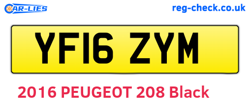 YF16ZYM are the vehicle registration plates.