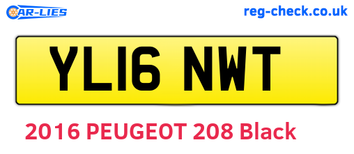 YL16NWT are the vehicle registration plates.
