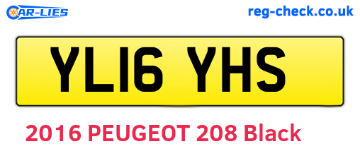 YL16YHS are the vehicle registration plates.