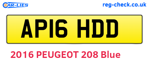 AP16HDD are the vehicle registration plates.