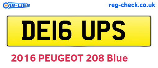DE16UPS are the vehicle registration plates.