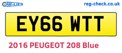 EY66WTT are the vehicle registration plates.
