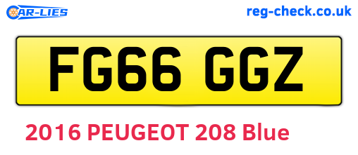 FG66GGZ are the vehicle registration plates.
