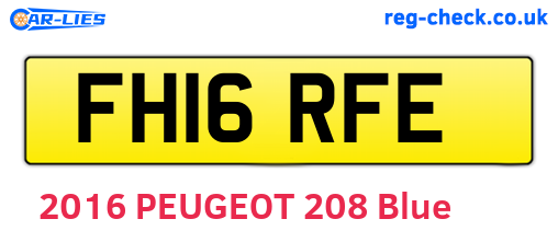 FH16RFE are the vehicle registration plates.