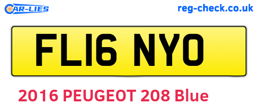 FL16NYO are the vehicle registration plates.